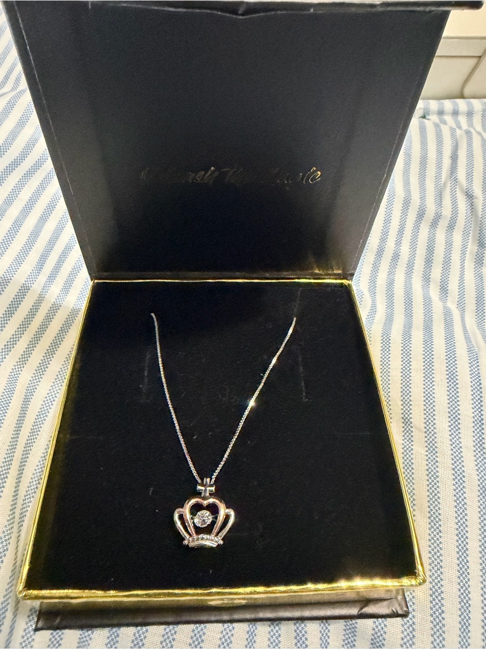 Silver Crown Pendant Necklace - Elegant Women’s Jewelry